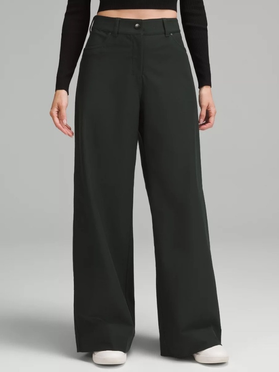 lululemon athletica Pants - City Sleek 5 Pocket High-Rise Wide-Leg Pant Light Utilitech Women's size 29
